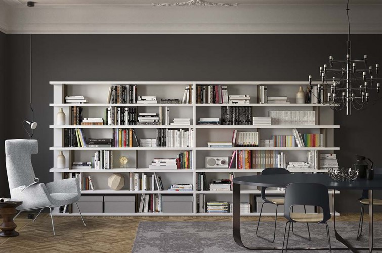 Libreria Pianca modello Spazioteca, mobili per soggiorno componibili